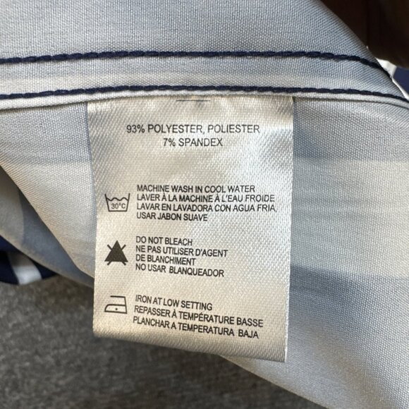 International Report 4-Way Stretch Shirt Men's XL Short Sleeve Striped Blue - Picture 8 of 9